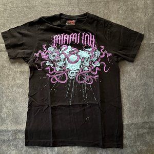 Miami Ink Skull Snake Black T (S)